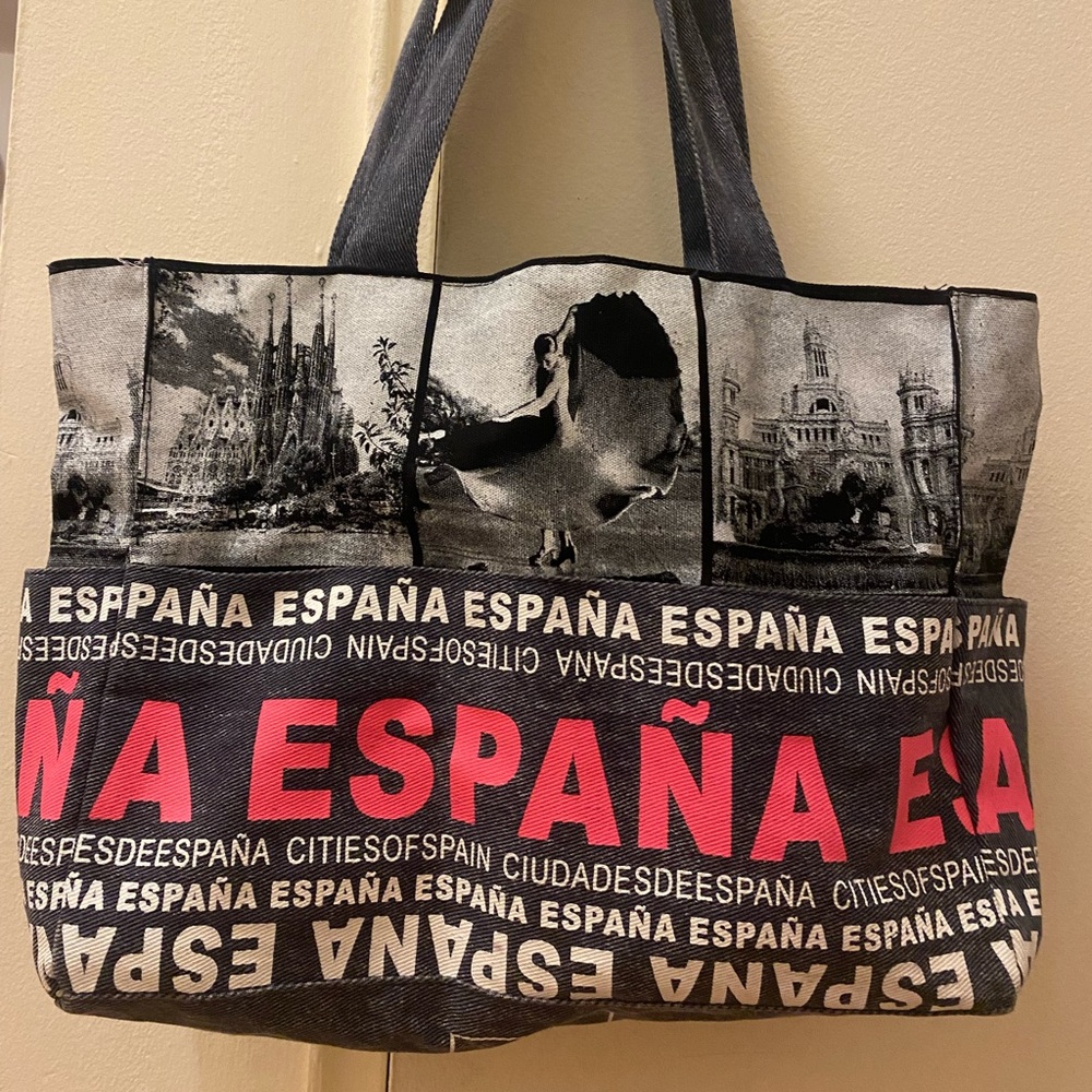 Black and White Graphic Tote Bag